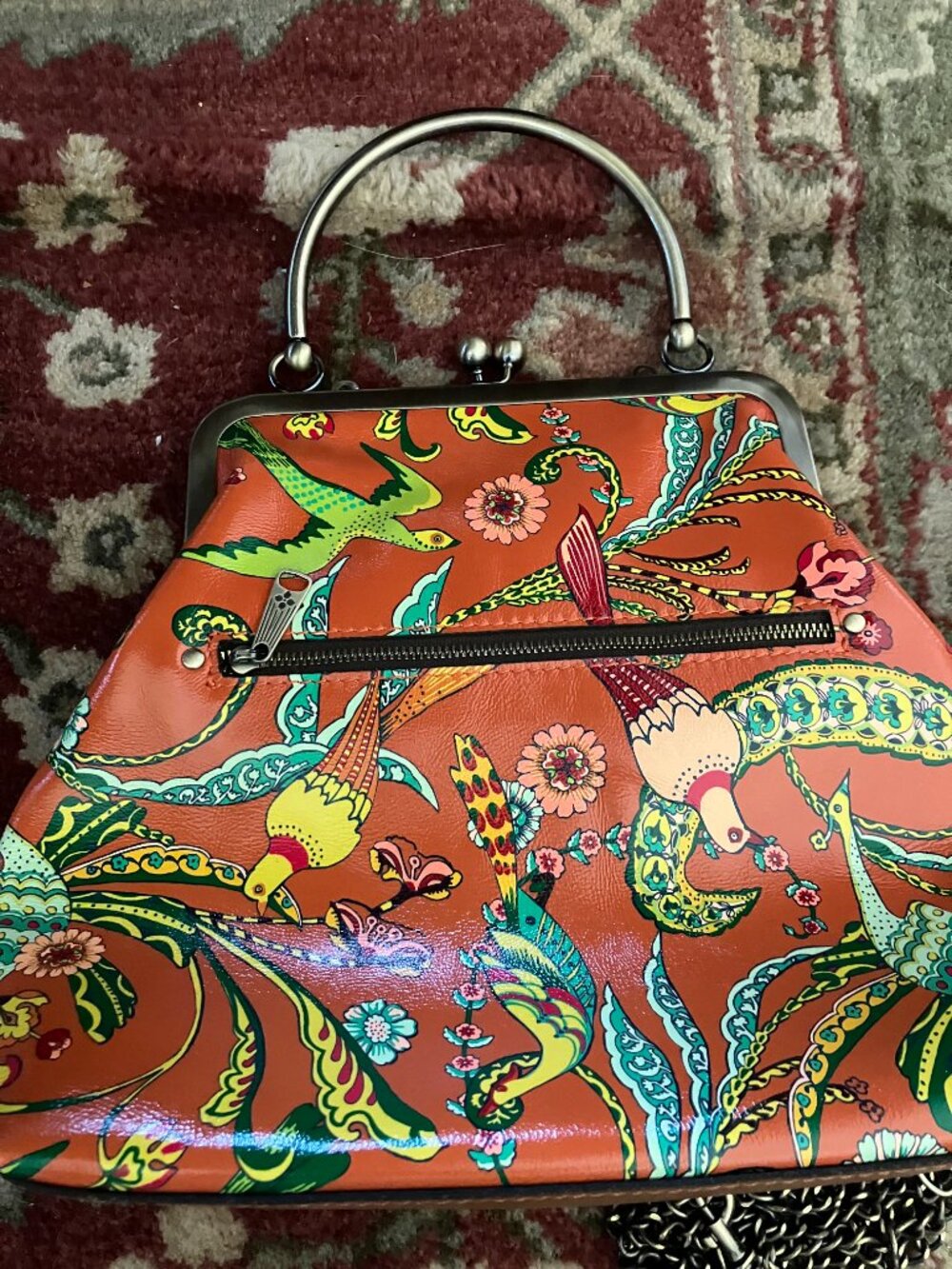 Patricia Nash Floral Crossbody Bag with Optional Crossbody Chain - Picture 9 of 13